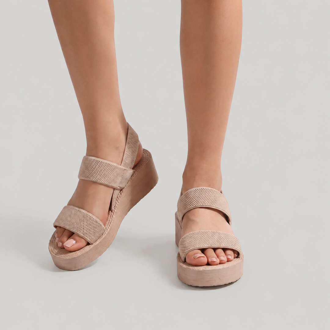 Isla | Damen Plattform Sandalen mit Riemen