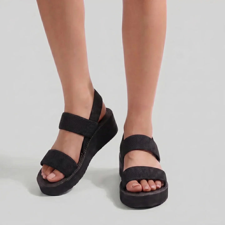 Isla | Damen Plattform Sandalen mit Riemen